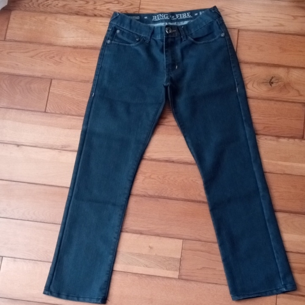 Ring of Fire Men's Dark Blue Slim Straight Jeans 30 X 30